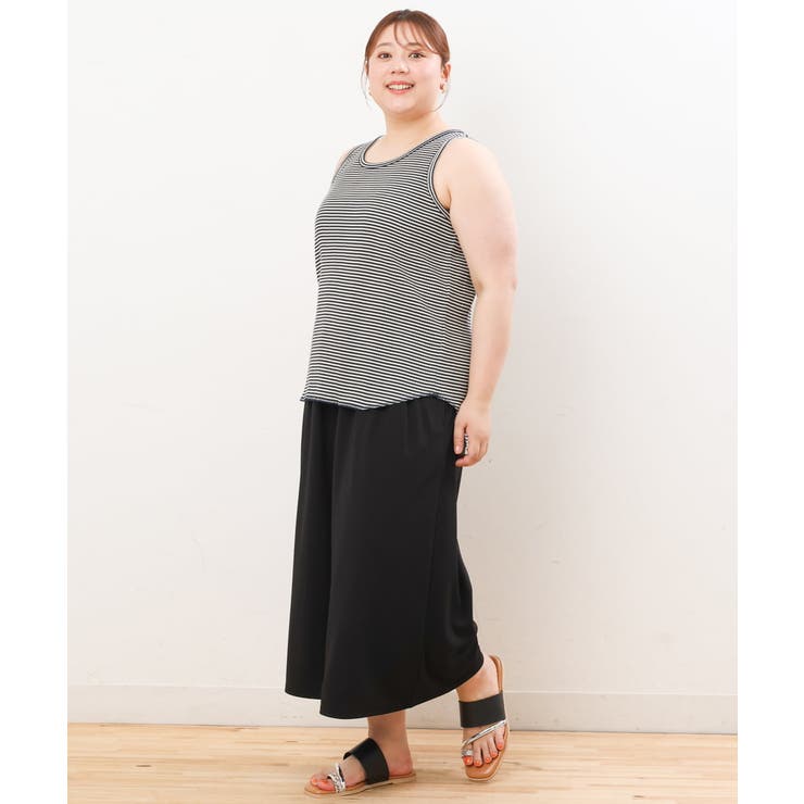 【大きいサイズ/a.v.v×eur3】ミジンコボーダータンクトップ | eur3 | 詳細画像5 