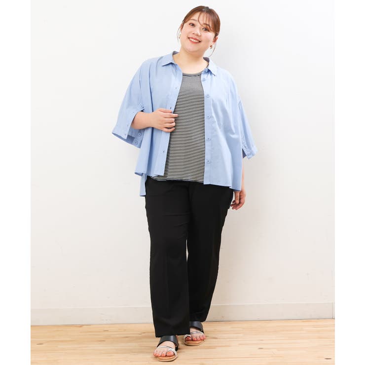 【大きいサイズ/a.v.v×eur3】ミジンコボーダータンクトップ | eur3 | 詳細画像6 