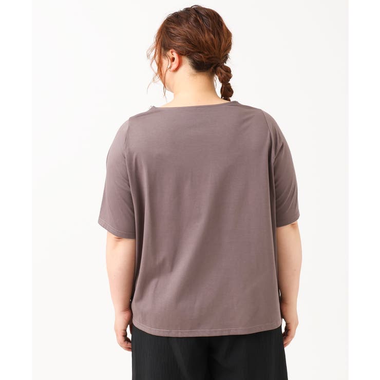 【大きいサイズ】ビジューネックTシャツ | eur3 | 詳細画像18 