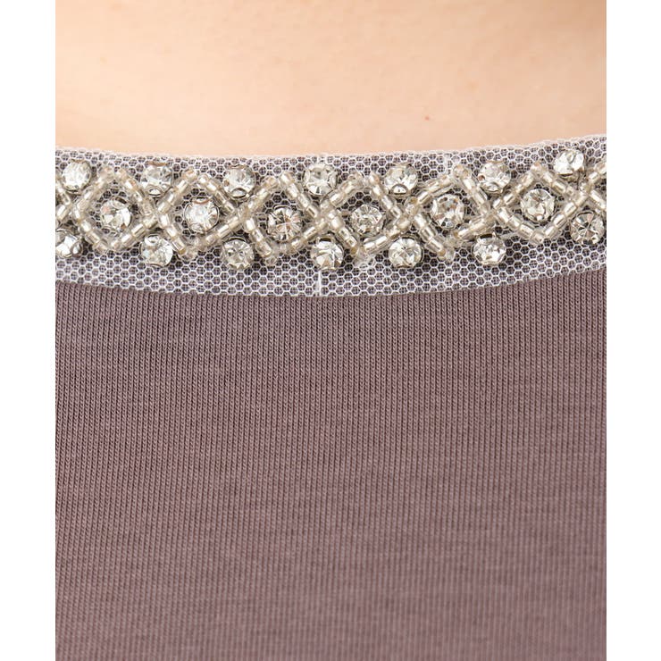 【大きいサイズ】ビジューネックTシャツ | eur3 | 詳細画像23 