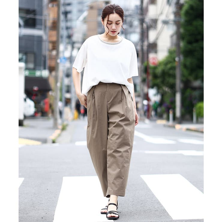 【大きいサイズ】ビジューネックTシャツ | eur3 | 詳細画像4 