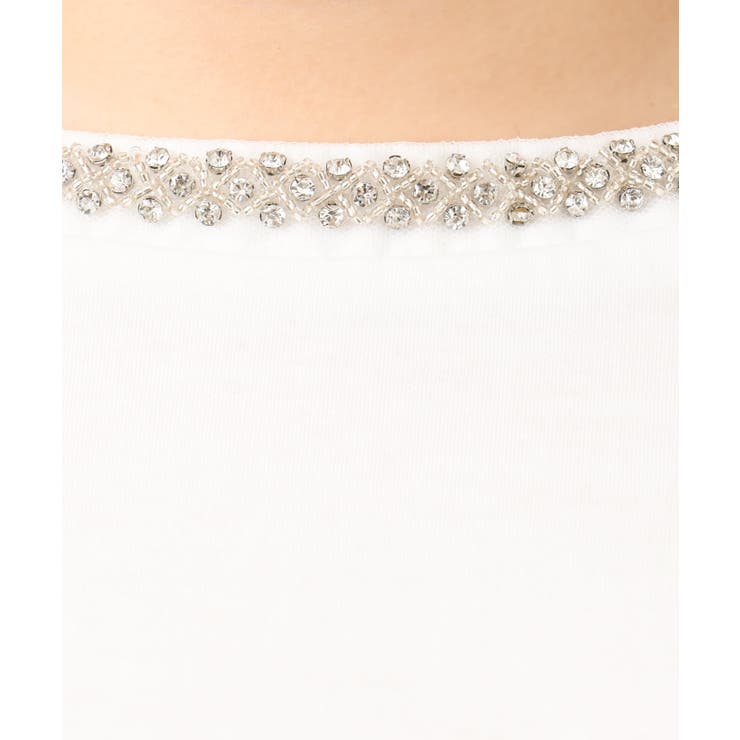 【大きいサイズ】ビジューネックTシャツ | eur3 | 詳細画像7 