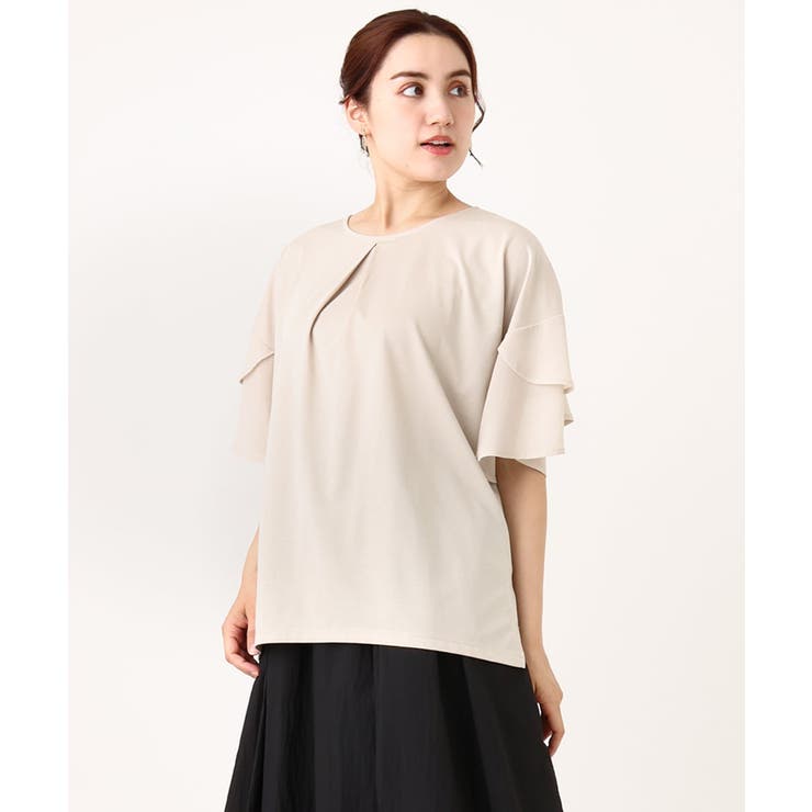 【大きいサイズ/a.v.v×eur3】シフォンケープカットソー | eur3 | 詳細画像27 
