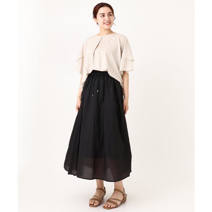 【大きいサイズ/a.v.v×eur3】シフォンケープカットソー | eur3 | 詳細画像28 