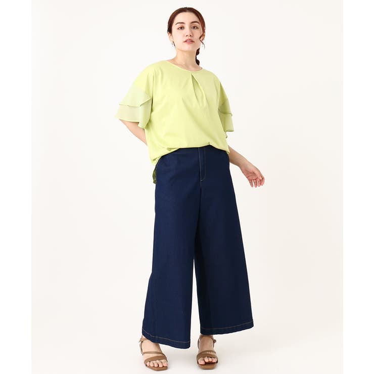 【大きいサイズ/a.v.v×eur3】シフォンケープカットソー | eur3 | 詳細画像3 