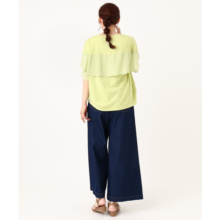 【大きいサイズ/a.v.v×eur3】シフォンケープカットソー | eur3 | 詳細画像4 