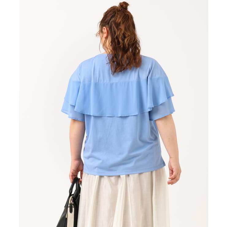 【大きいサイズ/a.v.v×eur3】シフォンケープカットソー | eur3 | 詳細画像7 