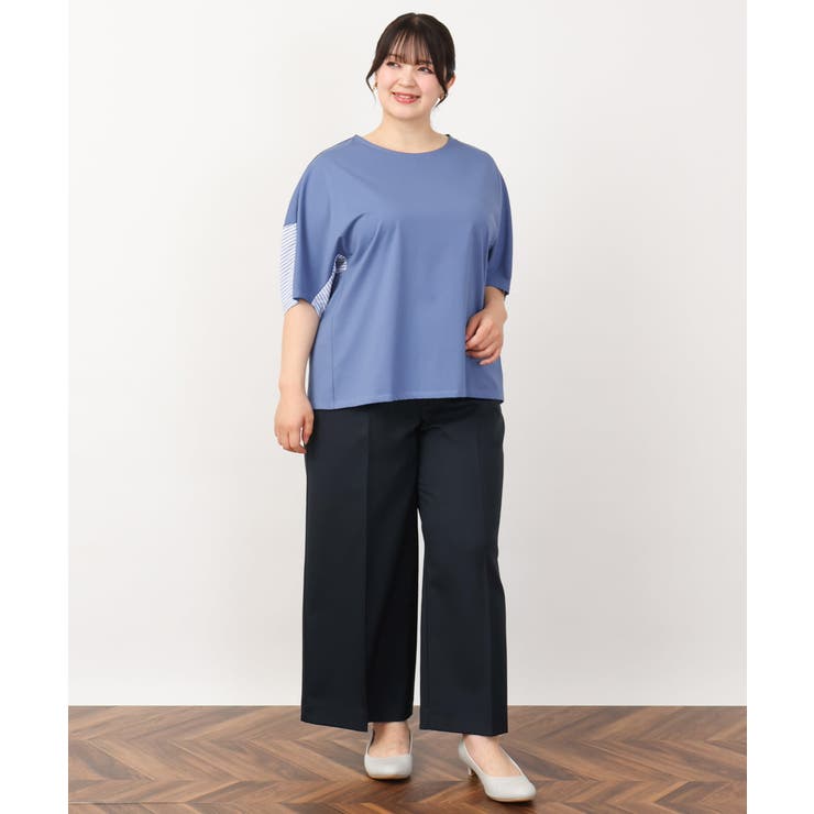 【大きいサイズ/接触冷感】コクーンシルエット切り替えカットソー | eur3 | 詳細画像17 