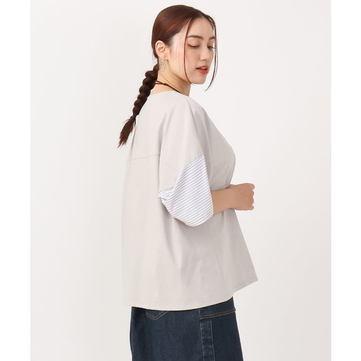 【大きいサイズ/接触冷感】コクーンシルエット切り替えカットソー | eur3 | 詳細画像19 