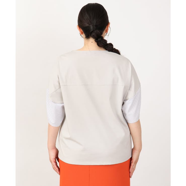 【大きいサイズ/接触冷感】コクーンシルエット切り替えカットソー | eur3 | 詳細画像27 