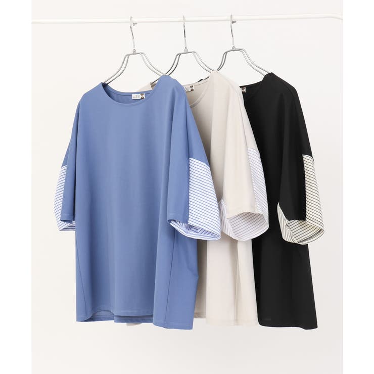 【大きいサイズ/接触冷感】コクーンシルエット切り替えカットソー | eur3 | 詳細画像34 