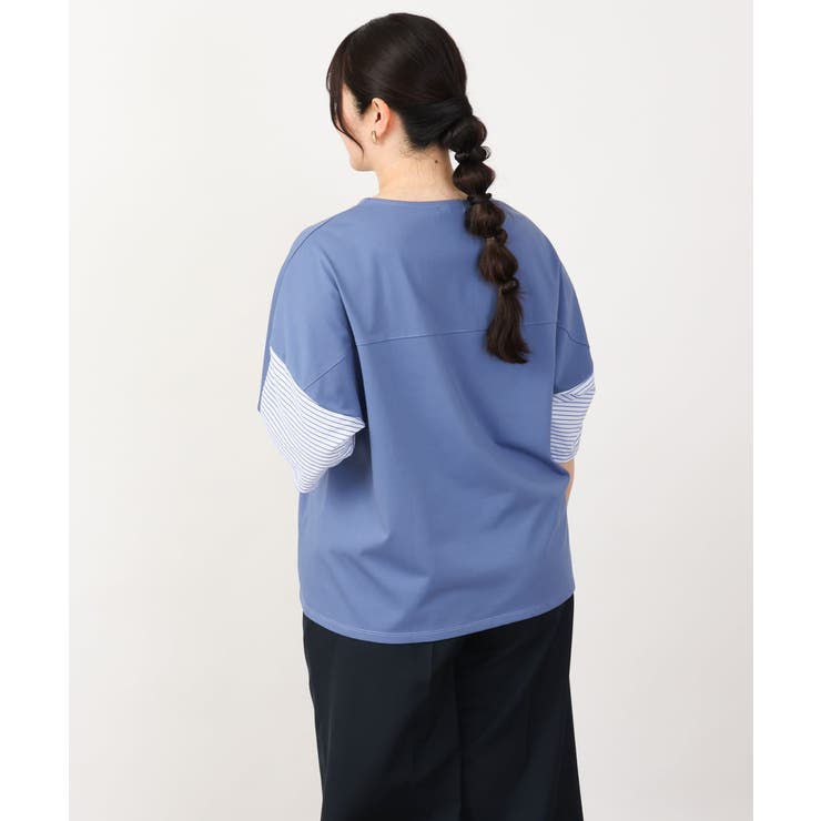 【大きいサイズ/接触冷感】コクーンシルエット切り替えカットソー | eur3 | 詳細画像8 