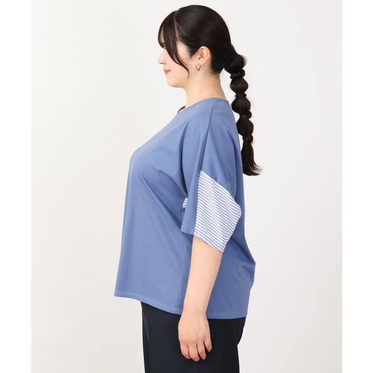 【大きいサイズ/接触冷感】コクーンシルエット切り替えカットソー | eur3 | 詳細画像9 