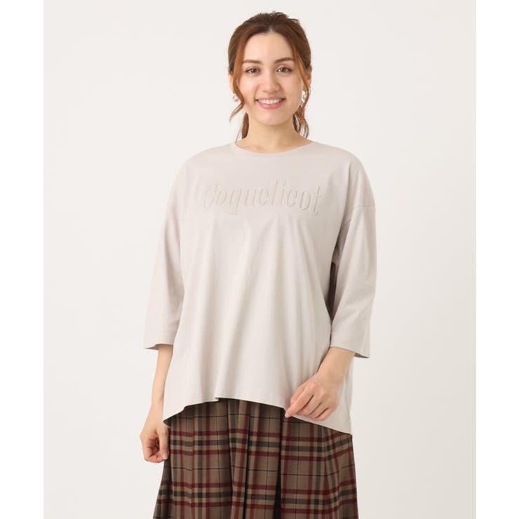 【大きいサイズ】エンボスロゴTシャツ | eur3 | 詳細画像2 