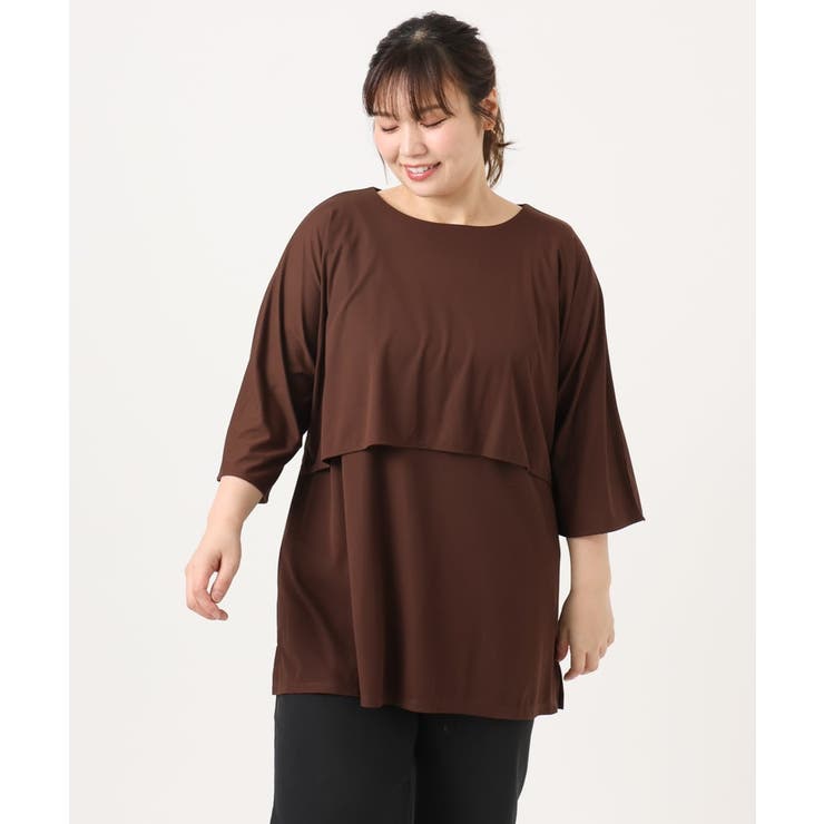 【大きいサイズ】ケープデザインカットソー | eur3 | 詳細画像13 