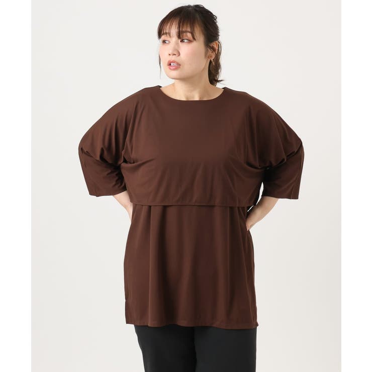 【大きいサイズ】ケープデザインカットソー | eur3 | 詳細画像14 