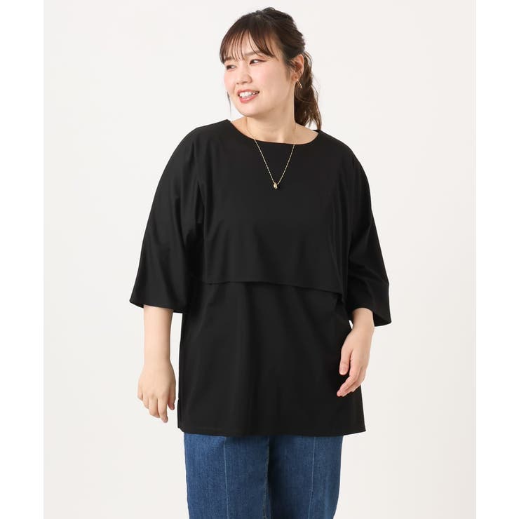 【大きいサイズ】ケープデザインカットソー | eur3 | 詳細画像17 