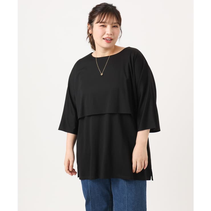 【大きいサイズ】ケープデザインカットソー | eur3 | 詳細画像18 