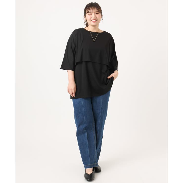 【大きいサイズ】ケープデザインカットソー | eur3 | 詳細画像19 