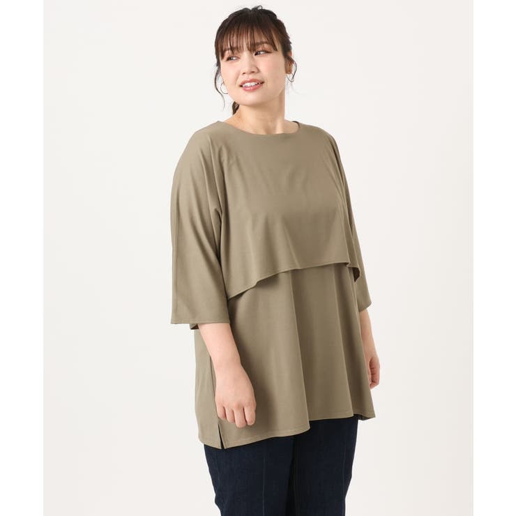 【大きいサイズ】ケープデザインカットソー | eur3 | 詳細画像4 