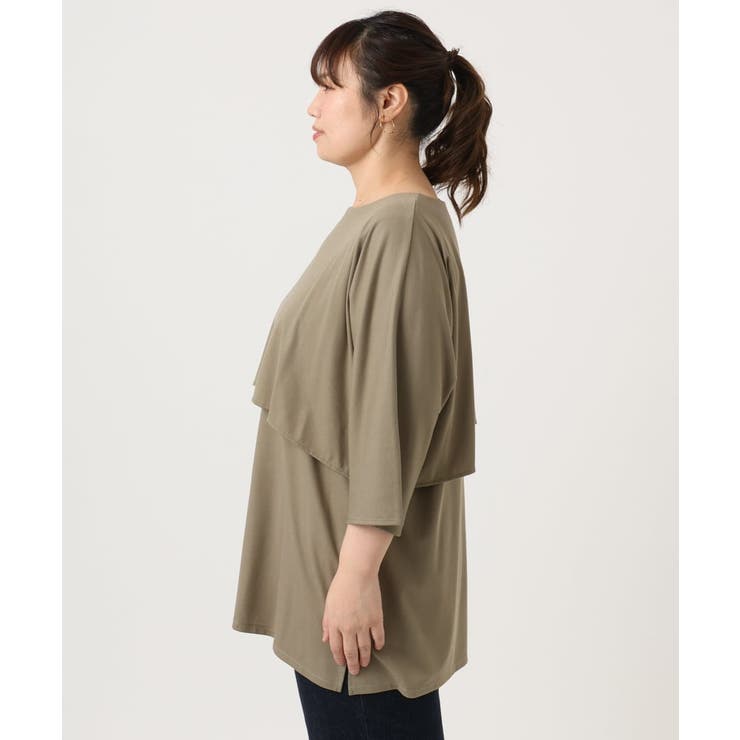 【大きいサイズ】ケープデザインカットソー | eur3 | 詳細画像5 