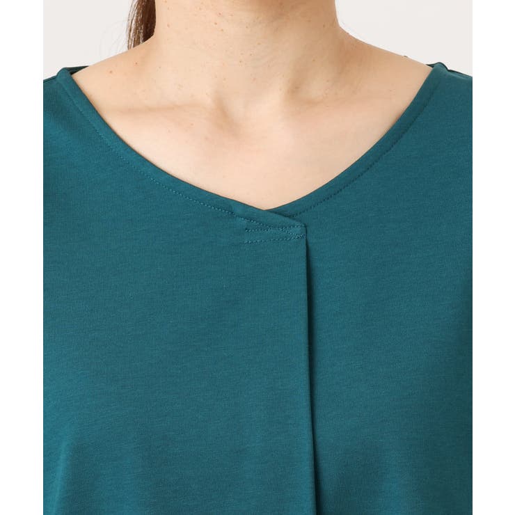 【大きいサイズ/接触冷感/UVカット】Vネック裾シア―カットソー | eur3 | 詳細画像5 