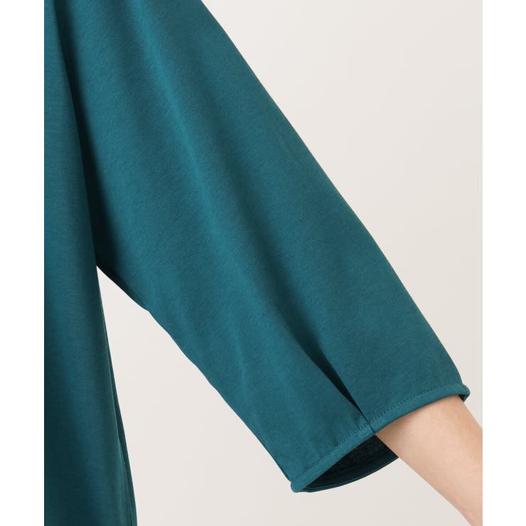 【大きいサイズ/接触冷感/UVカット】Vネック裾シア―カットソー | eur3 | 詳細画像6 