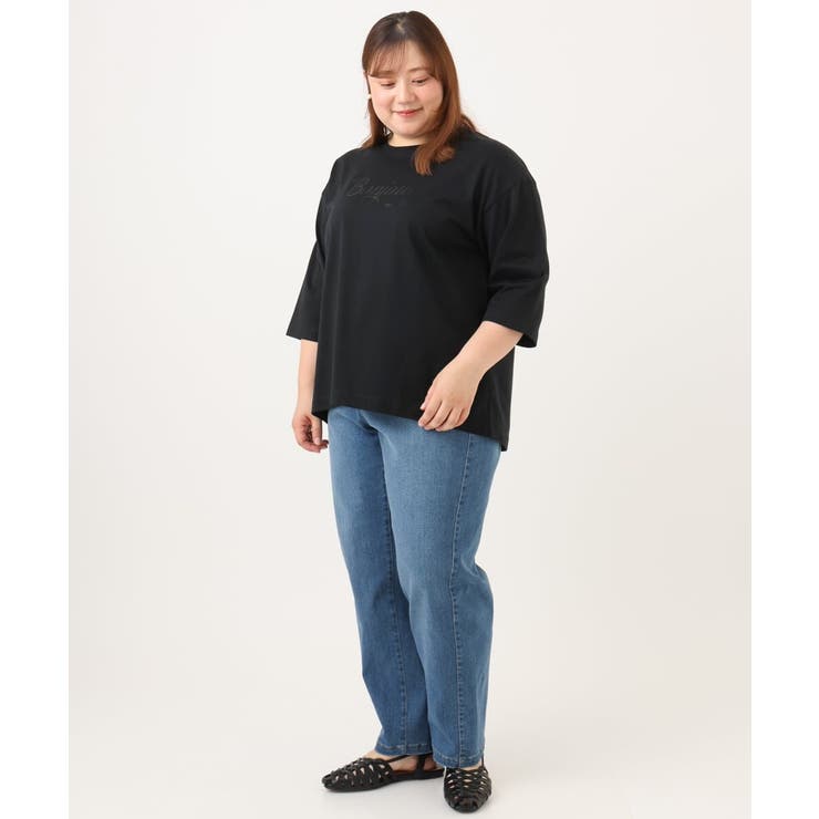 【WEB先行販売】【大きいサイズ】ドロップショルダーロゴTシャツ | eur3 | 詳細画像18 