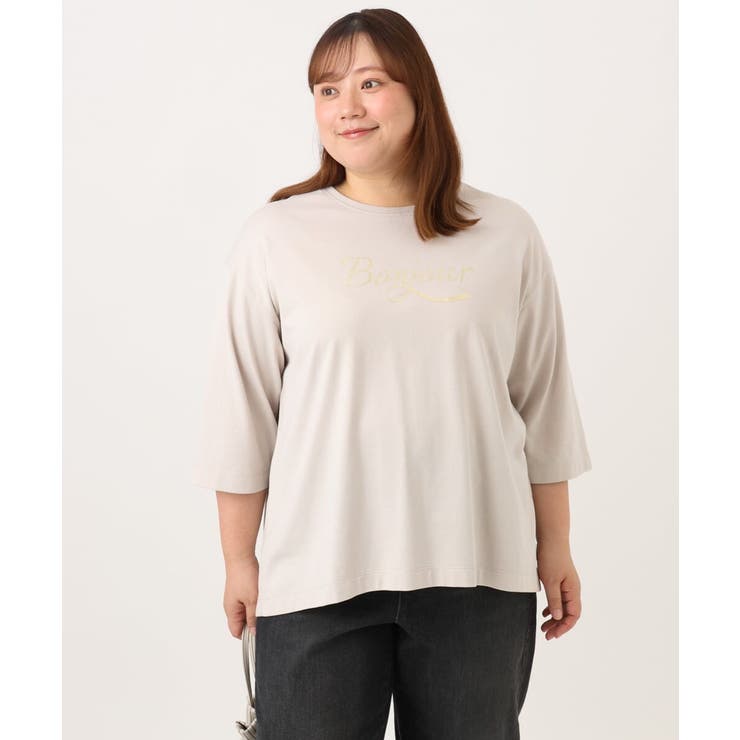【WEB先行販売】【大きいサイズ】ドロップショルダーロゴTシャツ | eur3 | 詳細画像4 