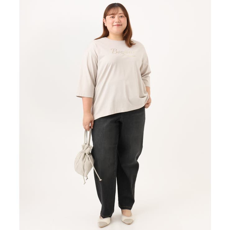 【WEB先行販売】【大きいサイズ】ドロップショルダーロゴTシャツ | eur3 | 詳細画像8 