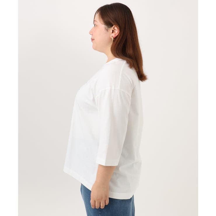 【WEB先行販売】【大きいサイズ】ドロップショルダーロゴTシャツ | eur3 | 詳細画像9 