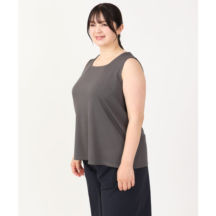 【大きいサイズ/接触冷感】スクエアネックタンクトップ | eur3 | 詳細画像13 