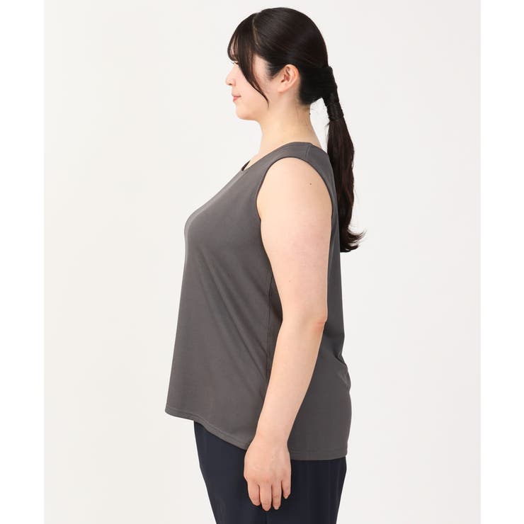 【大きいサイズ/接触冷感】スクエアネックタンクトップ | eur3 | 詳細画像6 