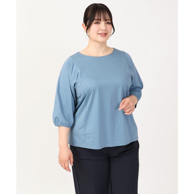 【大きいサイズ/接触冷感】インショルダー切り替えトップス | eur3 | 詳細画像12 