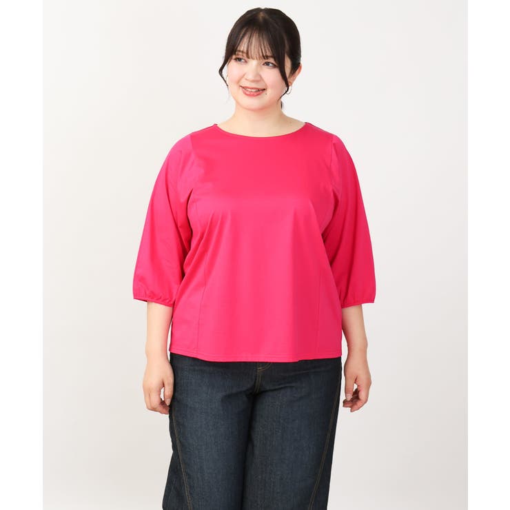 【大きいサイズ/接触冷感】インショルダー切り替えトップス | eur3 | 詳細画像4 