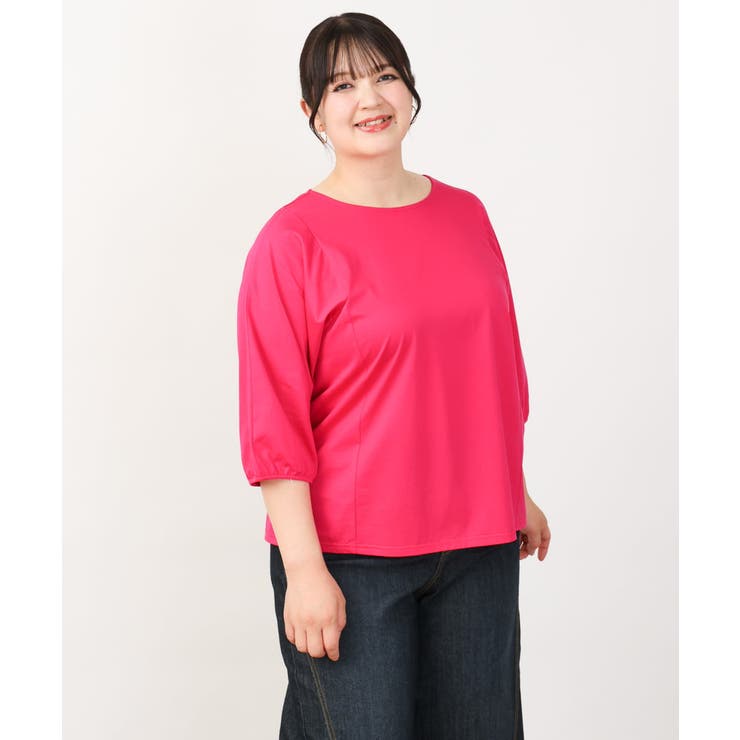 【大きいサイズ/接触冷感】インショルダー切り替えトップス | eur3 | 詳細画像5 