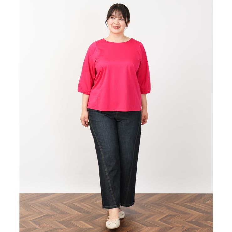 【大きいサイズ/接触冷感】インショルダー切り替えトップス | eur3 | 詳細画像7 