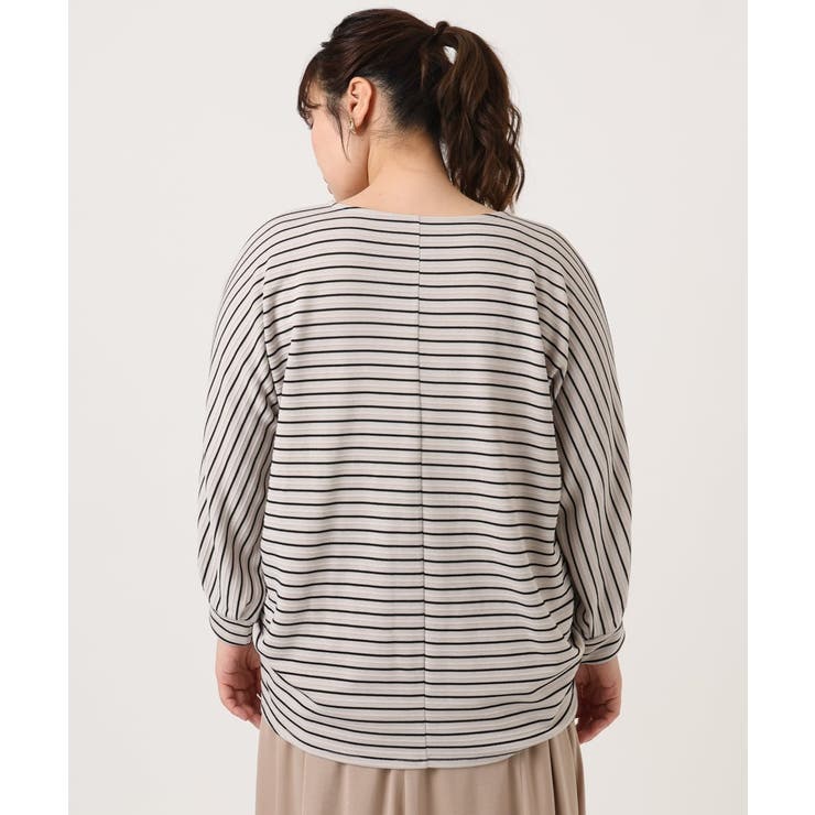 【大きいサイズ】リップルボーダーカットソー | eur3 | 詳細画像12 