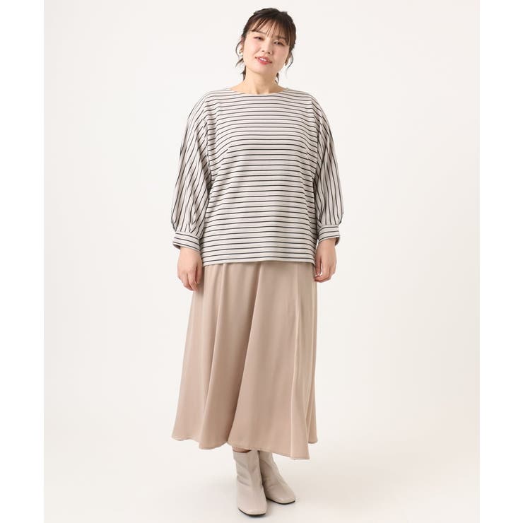 【大きいサイズ】リップルボーダーカットソー | eur3 | 詳細画像18 