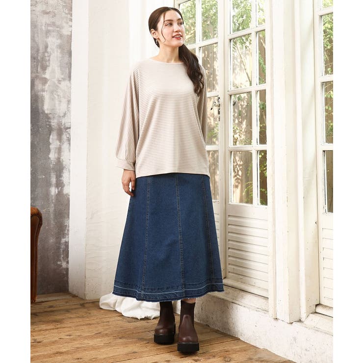 【大きいサイズ】リップルボーダーカットソー | eur3 | 詳細画像23 