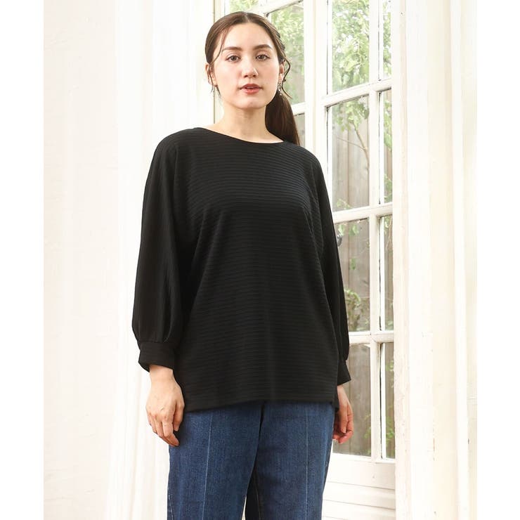 【大きいサイズ】リップルボーダーカットソー | eur3 | 詳細画像24 