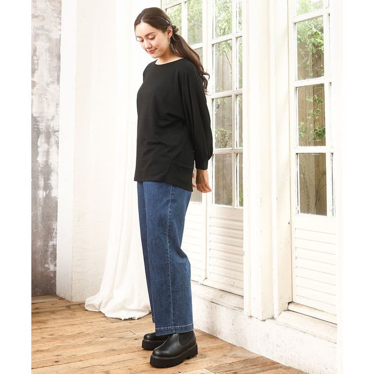 【大きいサイズ】リップルボーダーカットソー | eur3 | 詳細画像25 