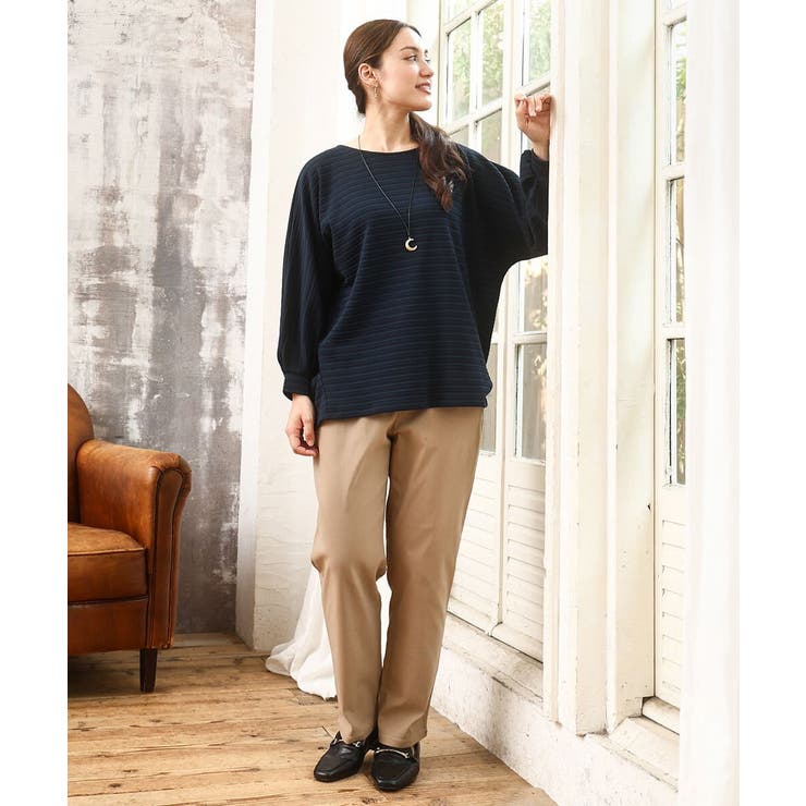 【大きいサイズ】リップルボーダーカットソー | eur3 | 詳細画像3 