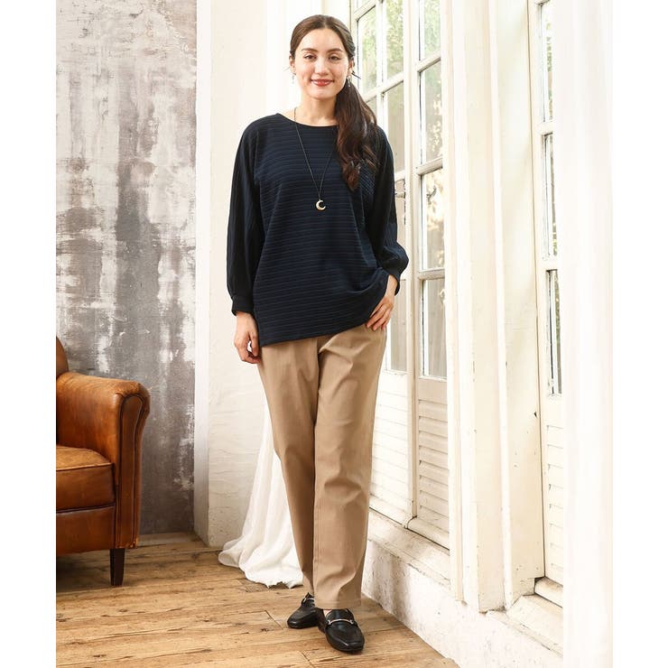 【大きいサイズ】リップルボーダーカットソー | eur3 | 詳細画像4 