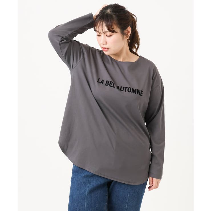 【大きいサイズ】裾ラウンドロゴTシャツ | eur3 | 詳細画像18 