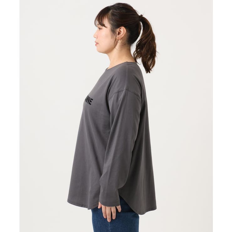 【大きいサイズ】裾ラウンドロゴTシャツ | eur3 | 詳細画像19 