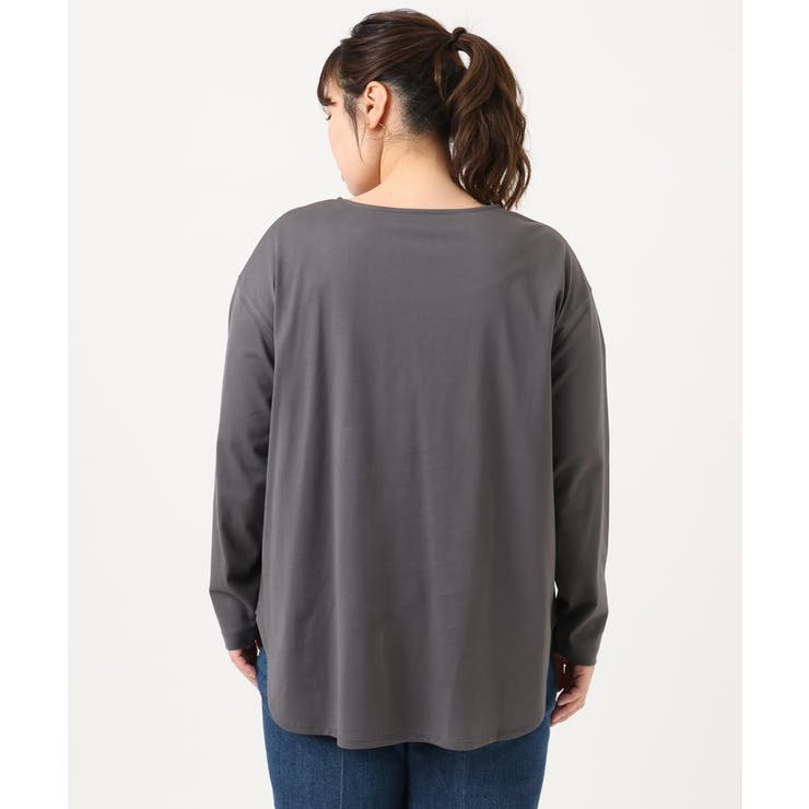 【大きいサイズ】裾ラウンドロゴTシャツ | eur3 | 詳細画像20 