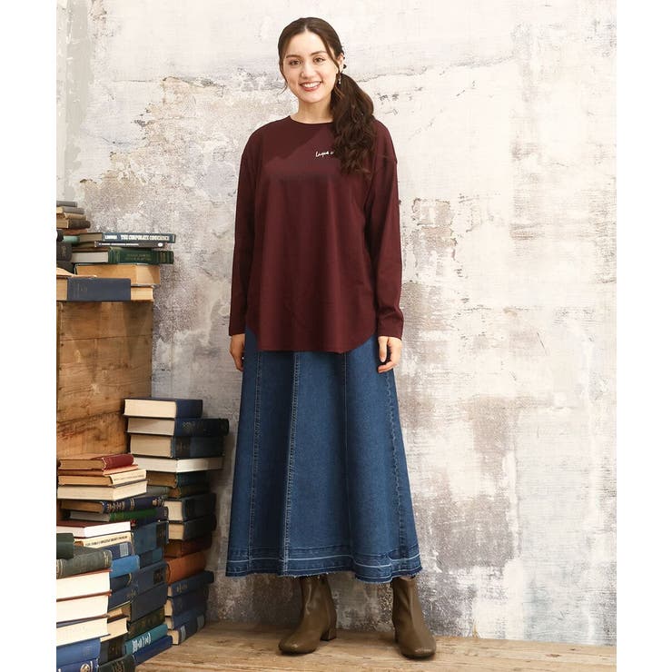 【大きいサイズ】裾ラウンドロゴTシャツ | eur3 | 詳細画像3 