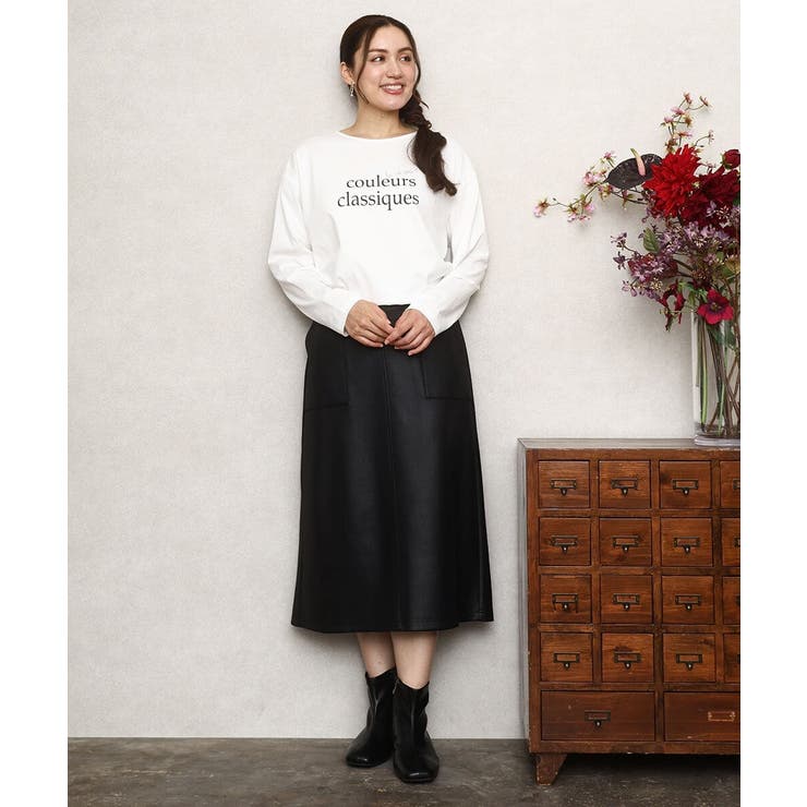 【大きいサイズ】裾ラウンドロゴTシャツ | eur3 | 詳細画像9 