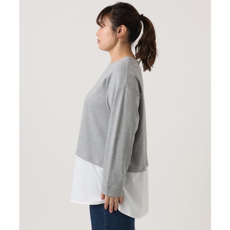 【大きいサイズ】シャツレイヤード風カットソー | eur3 | 詳細画像16 